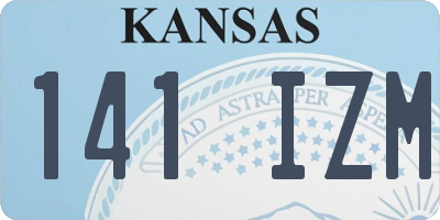 KS license plate 141IZM