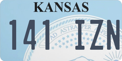KS license plate 141IZN