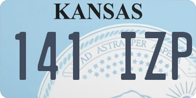 KS license plate 141IZP