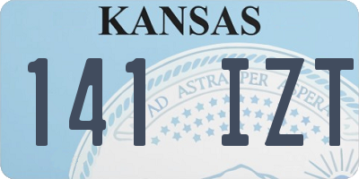 KS license plate 141IZT