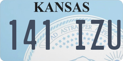 KS license plate 141IZU