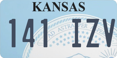 KS license plate 141IZV
