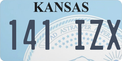 KS license plate 141IZX