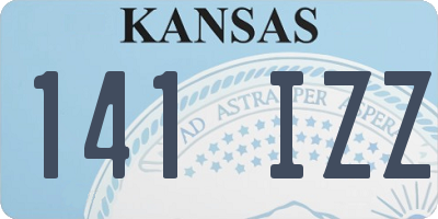 KS license plate 141IZZ