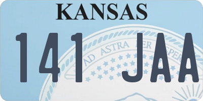 KS license plate 141JAA