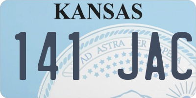 KS license plate 141JAC
