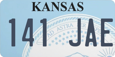 KS license plate 141JAE