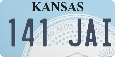 KS license plate 141JAI