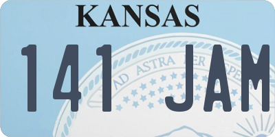 KS license plate 141JAM