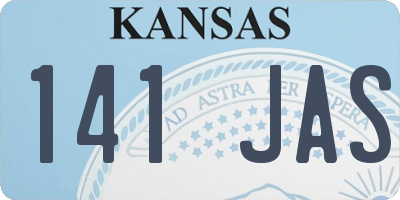 KS license plate 141JAS
