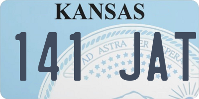 KS license plate 141JAT