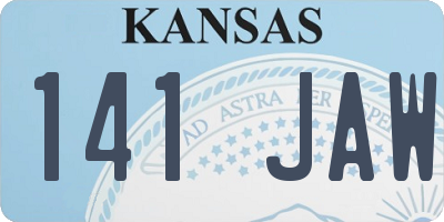 KS license plate 141JAW