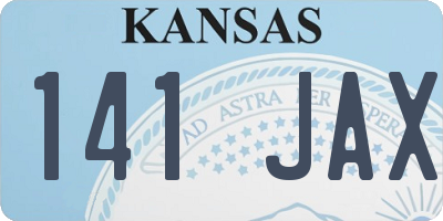 KS license plate 141JAX