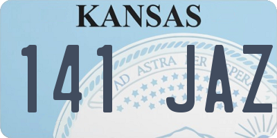 KS license plate 141JAZ