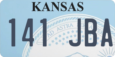 KS license plate 141JBA