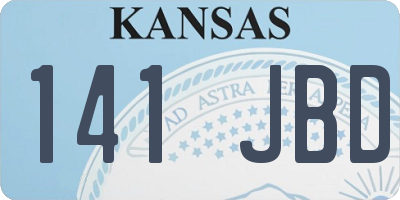 KS license plate 141JBD