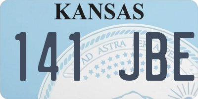 KS license plate 141JBE