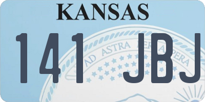 KS license plate 141JBJ