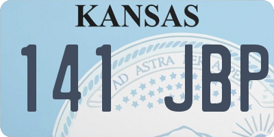 KS license plate 141JBP