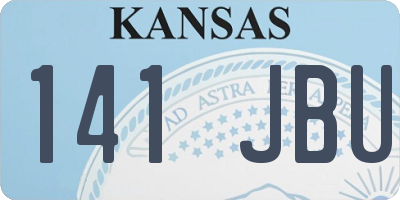 KS license plate 141JBU