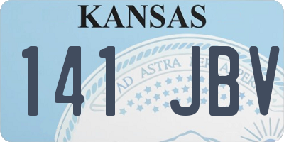 KS license plate 141JBV