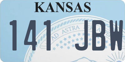 KS license plate 141JBW