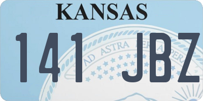 KS license plate 141JBZ