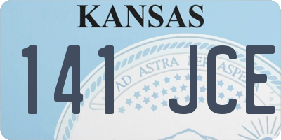 KS license plate 141JCE