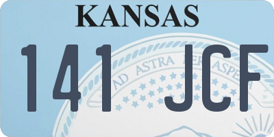 KS license plate 141JCF