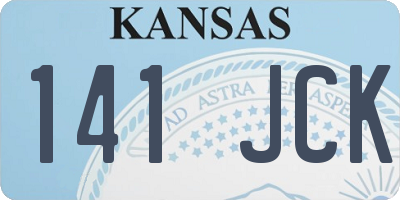 KS license plate 141JCK