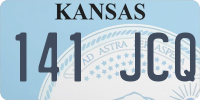 KS license plate 141JCQ