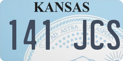 KS license plate 141JCS