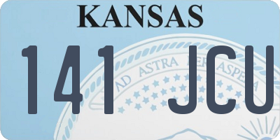 KS license plate 141JCU