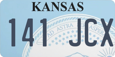 KS license plate 141JCX