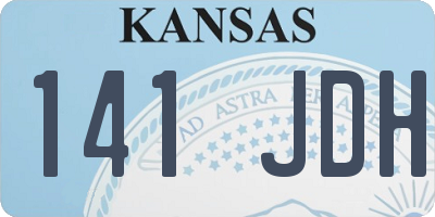 KS license plate 141JDH