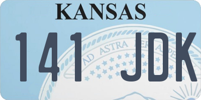 KS license plate 141JDK