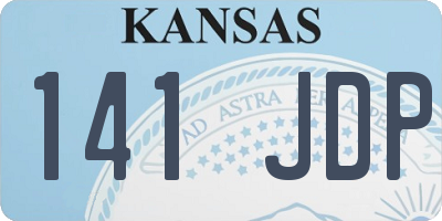 KS license plate 141JDP