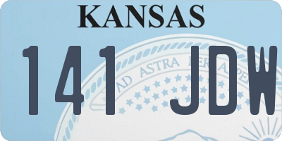 KS license plate 141JDW