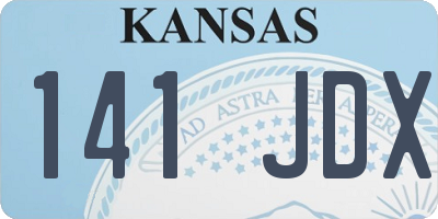 KS license plate 141JDX