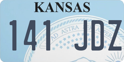 KS license plate 141JDZ