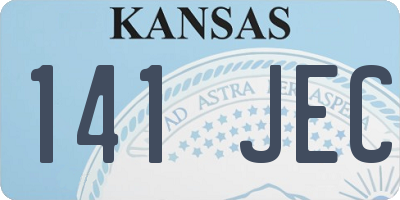 KS license plate 141JEC