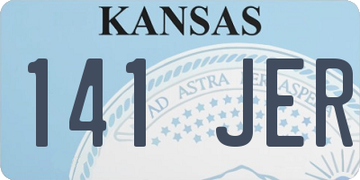 KS license plate 141JER