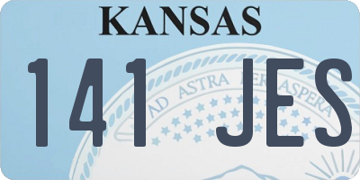 KS license plate 141JES