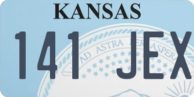 KS license plate 141JEX