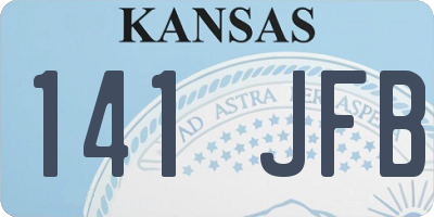 KS license plate 141JFB