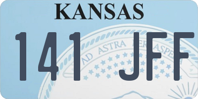 KS license plate 141JFF