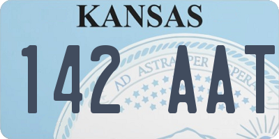 KS license plate 142AAT