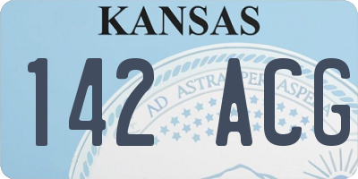 KS license plate 142ACG