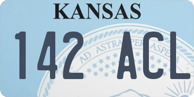 KS license plate 142ACL