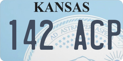 KS license plate 142ACP